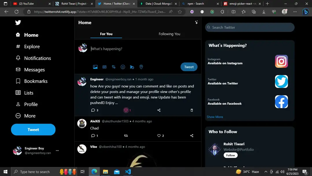 Web3 Twitter Clone with NFT Profiles